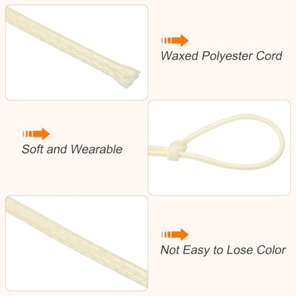 Waxed Cord 1.5mm Waxed Thread 87 Yard Wax String Leather Cord for Bracelet Making