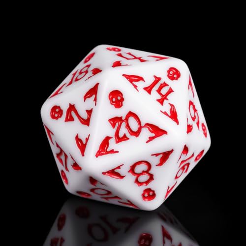 7 Die DND Dice Set Scary Pattern Polyhedral Dice Set with Dice Bag (7 Count)
