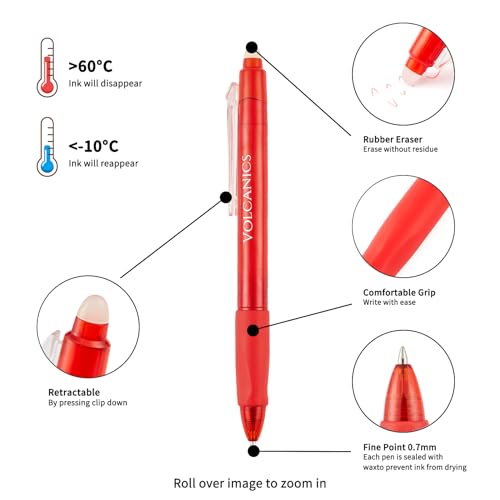 Erasable Gel Pens Red Ink (36 Count)