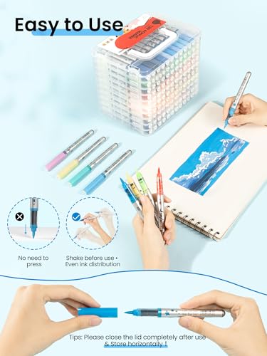 Acrylic Paint Markers 12 Blue Colors (12 Count)