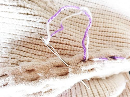 150 Pieces Knitting Crochet Locking Stitch Markers and 3 Big Eye Needles Stitch Needle Clip Counter 10 Colors (153 Count)