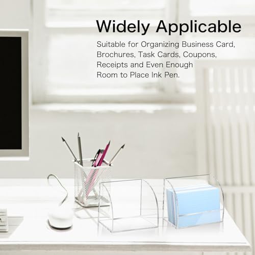 2 Pack 3x5 Index Card Holder Clear Acrylic Card Stand