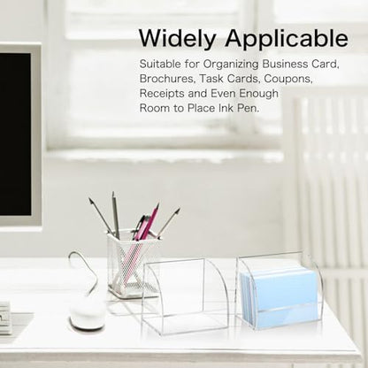 2 Pack 3x5 Index Card Holder Clear Acrylic Card Stand