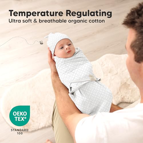 3pk Organic Swaddles for Newborns Girls (3 Count)