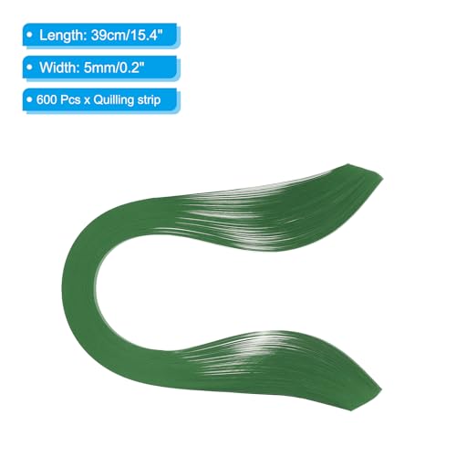 Quilling Strips Paper 600pcs 5mm 39cm Origami Paper Quilling Kits for Art DIY Hand Craft Christmas