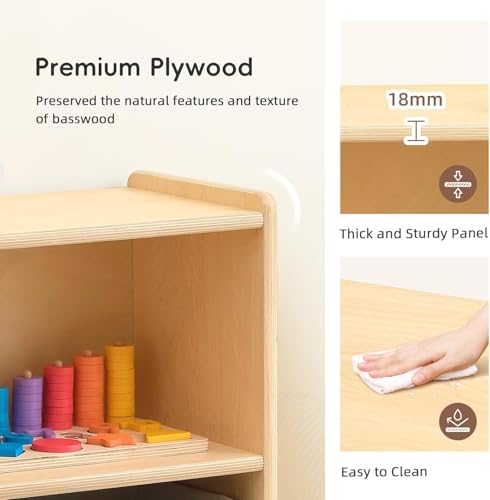 5 Compartment Wooden Storage Cabinet (5 Count)