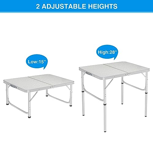 Aluminum Folding Table 3 Feet Adjustable Height