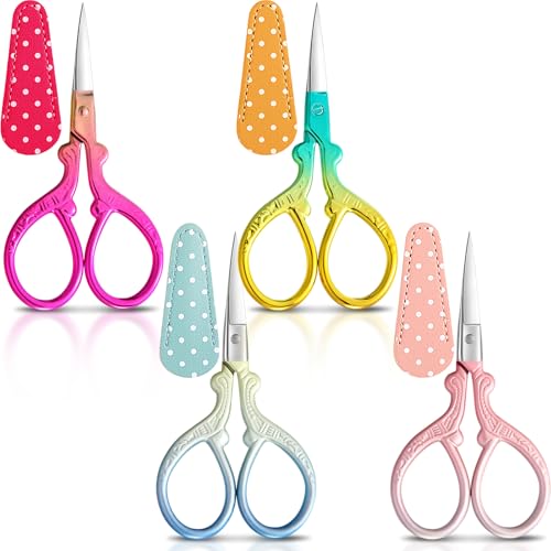 4 Pcs Small Embroidery Scissors (4 Count)