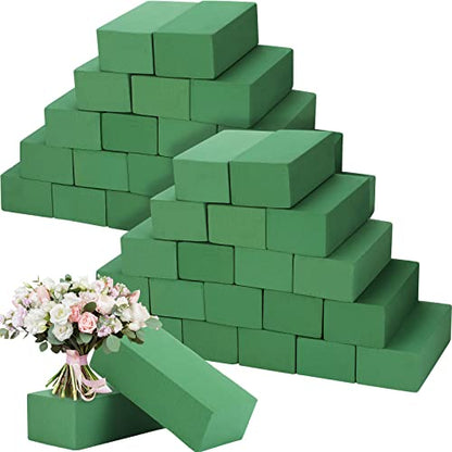 30 Pcs Floral Foam Blocks 7. 9''lx3. 5''wx2. 4"h Green Wet and Dry Flower Foam for Fresh and Artificial Flower Arrangements Bulk Florist Supplie for Wedding