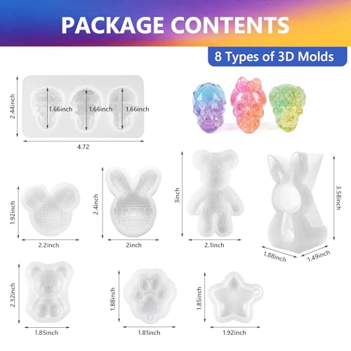 Epoxy Resin Kit 16OZ with 3D Molds