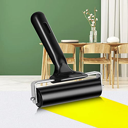 2Pcs Rubber Roller Brayer Rollers Hard Rubber 4 and 2.2 Inch for Printmaking