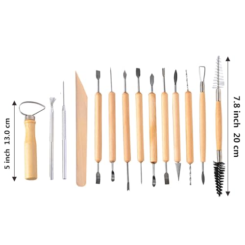 19 Pcs Pottery Tools & Clay Sculpting Tools
