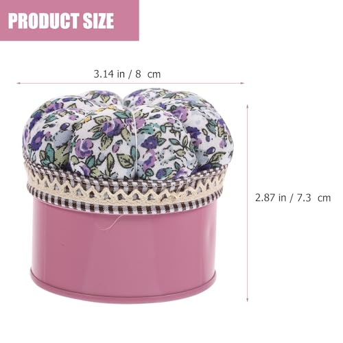 Sewing Pin Cushion Box Ball Head Pin Holder with Storage Box Decorative Needle Cushion for Home Office School DIY Craft 3.34 X 3.34 X 2.95 in