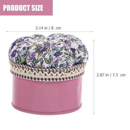 Sewing Pin Cushion Box Ball Head Pin Holder with Storage Box Decorative Needle Cushion for Home Office School DIY Craft 3.34 X 3.34 X 2.95 in