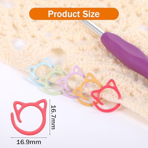 48pcs Cat Stitch Markers for Crocheting