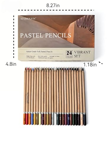24‑Color Soft Pastel Pencils