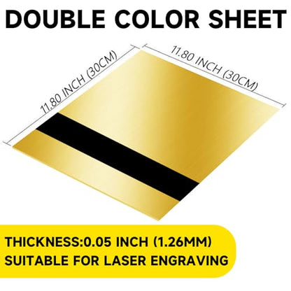 5PCS Laser Engraving Double Color ABS Plastic Sheet