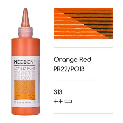 Orange Red Acrylic Paint (8.45 Fl Oz)