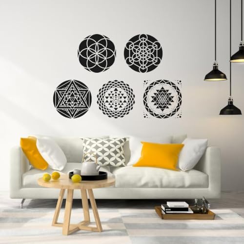 Sacred Geometry Stencil 8inch Metatron's Cube