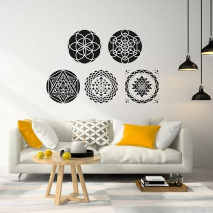 Sacred Geometry Stencil 8inch Metatron's Cube