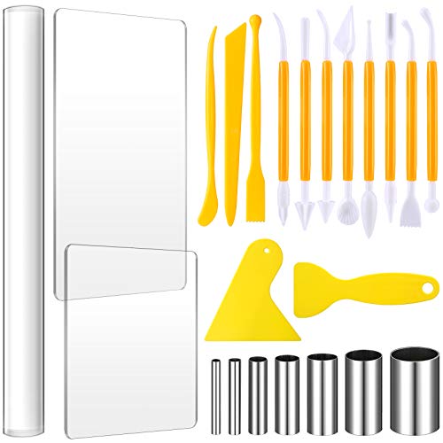 23 Pcs Clay Sculpting Tools Set with Roller Cutters