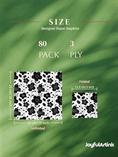 Midnight Bloom Paper Napkins 3 (80 Count)