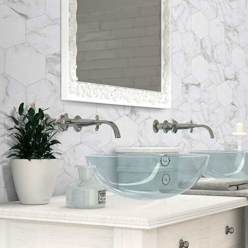 45 Sheet Hexagon Peel and Stick Backsplash (10 Sq Ft)