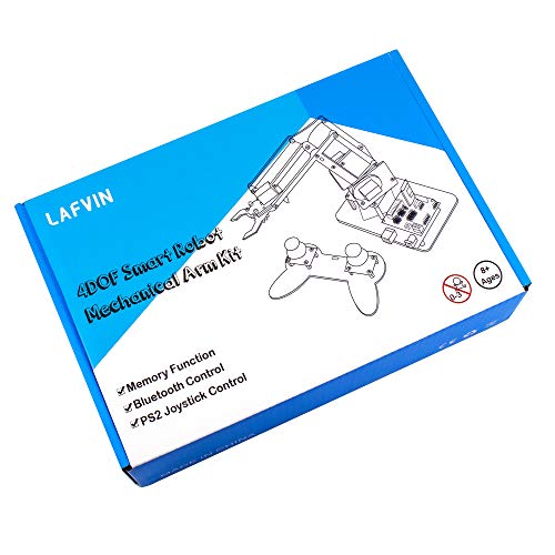 4DOF Acrylic Robot Mechanical Arm Claw Kit Compatible with Arduino IDE DIY Robot with CD Tutorial