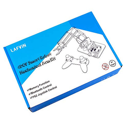 4DOF Acrylic Robot Mechanical Arm Claw Kit Compatible with Arduino IDE DIY Robot with CD Tutorial