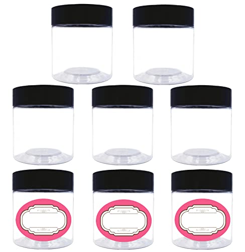 4 oz Plastic Jars with Lids (8 Count)
