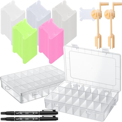 250 Pcs Set Embroidery Floss Bobbins Thread Organizer Kit (2 Count)