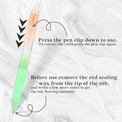 4P Erasable Gel Pens & 10 Pcs Refills (14 Count)