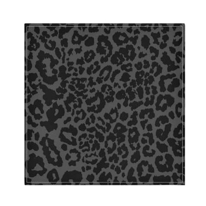 Dark Gray Cheetah Leopard Print Cloth Napkins Set of 4