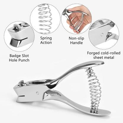 Heavy Duty Handheld Hole Punch for ID Cards