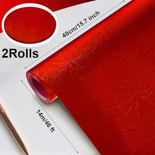 Embossed Floral Foil Wrapping Paper