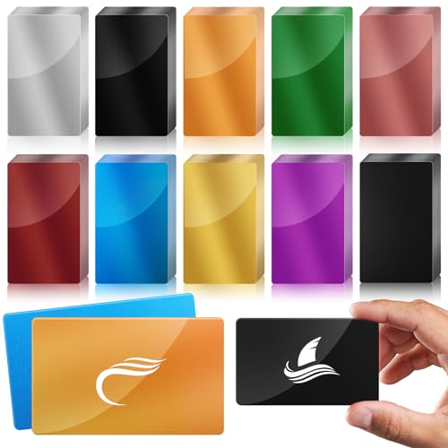 100 Pcs Metal Business Cards Aluminum Laser Engraving Blanks