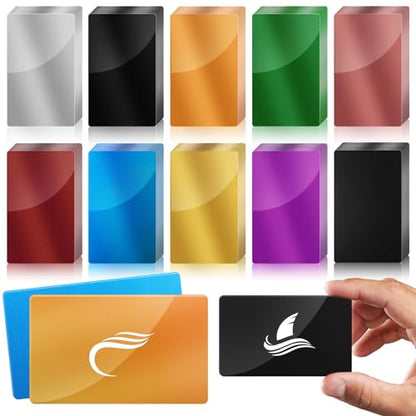 100 Pcs Metal Business Cards Aluminum Laser Engraving Blanks