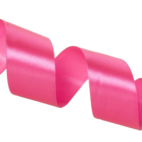1 1 2 Inch Rose Red Solid Satin Ribbon for Gift Wrapping