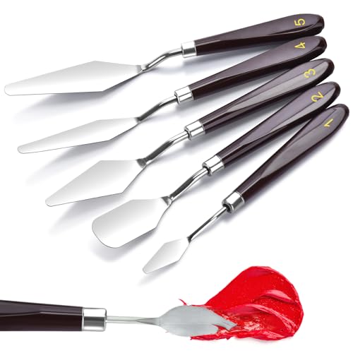 5 Piece Palette knifes Painting Knife Set Supplies for Oil