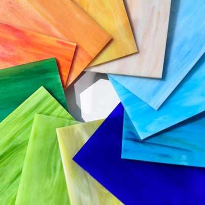 12 Sheets Stained Glass Sheets (12 Count)