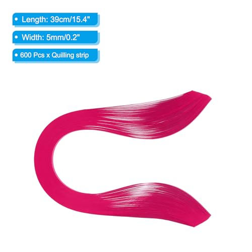 Quilling Strips Paper 600pcs 5mm 39cm Origami Paper Quilling Kits for Art DIY Craft Christmas
