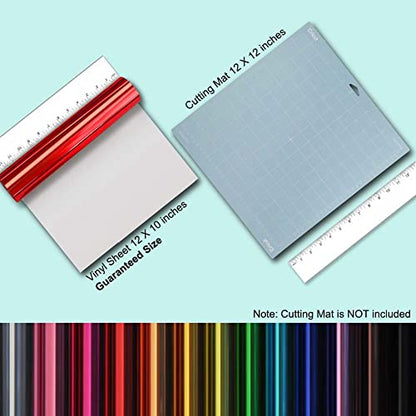 Red Foil HTV Metallic Heat Transfer Vinyl Roll 12" x 6FT for All Cutter Machine