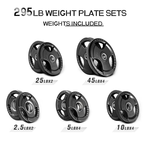 Olympic Rubber Grip Weight Plates (17 Count)