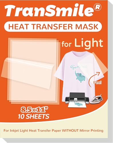 Heat Transfer Mask for Inkjet Light Heat Transfer Paper (10 Count)
