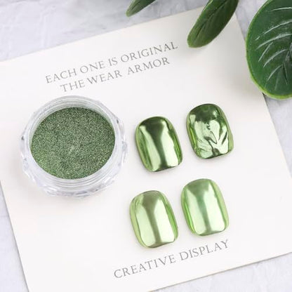 4 Colors Chrome Nail Powder Set Metallic Mirror Effect Nail Chrome Powder