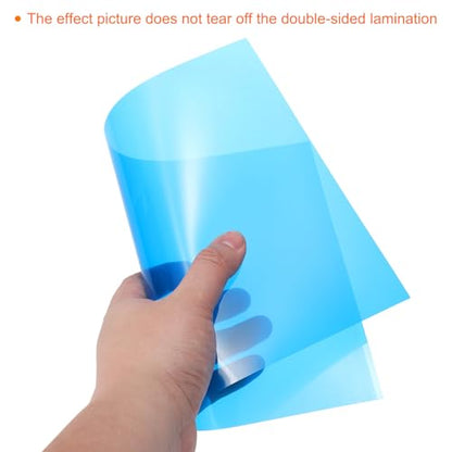 4Pcs A4 Gel Light Lighting Filter Overlay Transparent Color Correction Plastic Vinyl PVC Sheets Photography Television Blue (4 Count)