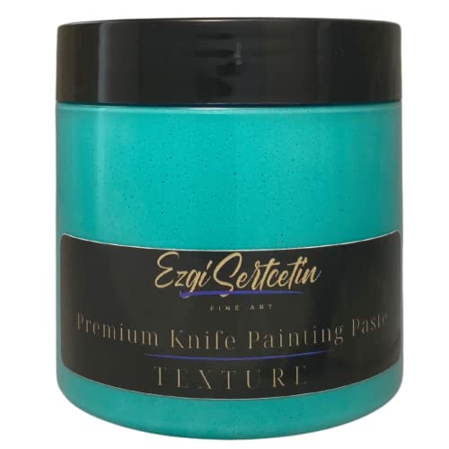 Premium Palette Knife Painting Paste Texture Paste Authentic Bright Colors Ready to Use Easy to Apply 6oz Turquoise Avare