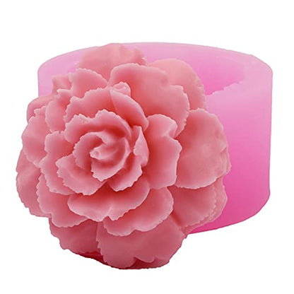3D Carnation Candle Mold Flower Silicone Mold for Soap