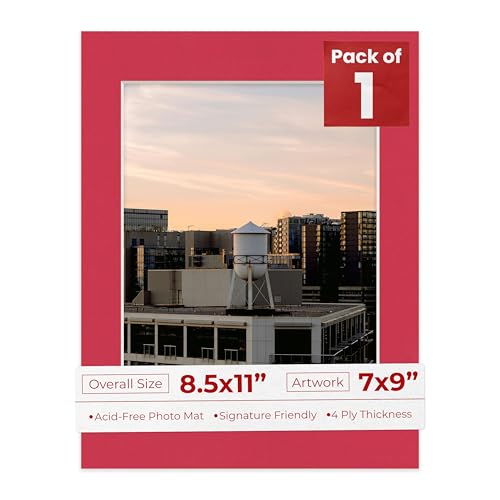 8.5x11 Mat Bevel Cut for 7x9 Photos