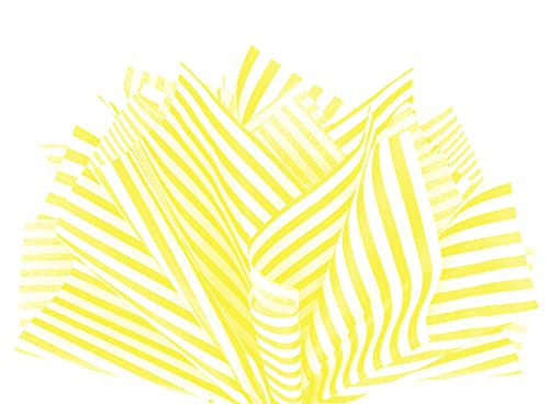 Yellow Pin Stripe Print Gift Wrap Tissue Paper Size (50 Count)